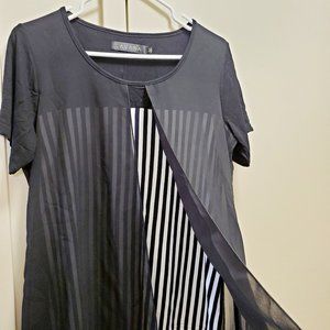 Lavena white & Black blouse. Size M